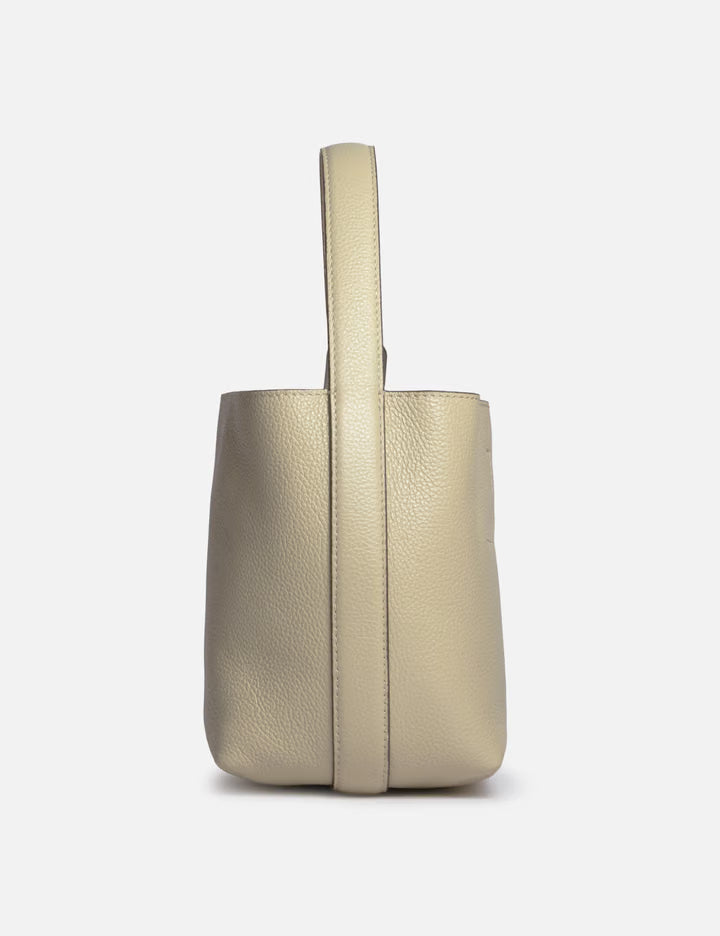 Small Belted Grained-Leather Tote