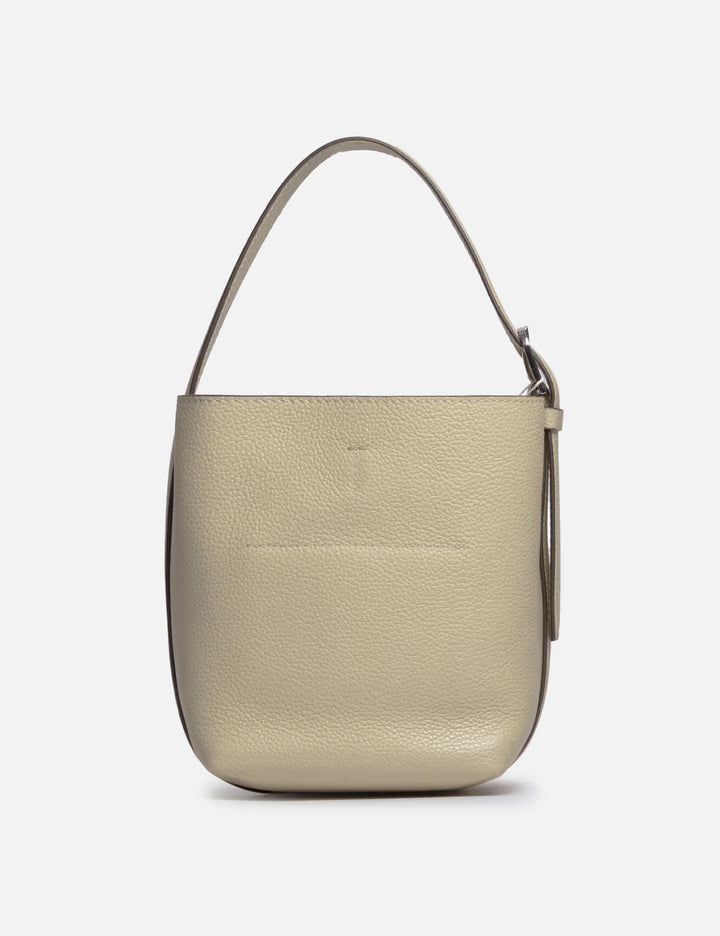 Small Belted Grained-Leather Tote