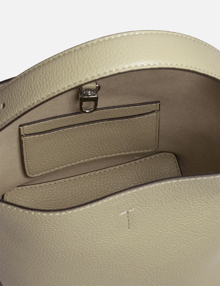 Small Belted Grained-Leather Tote