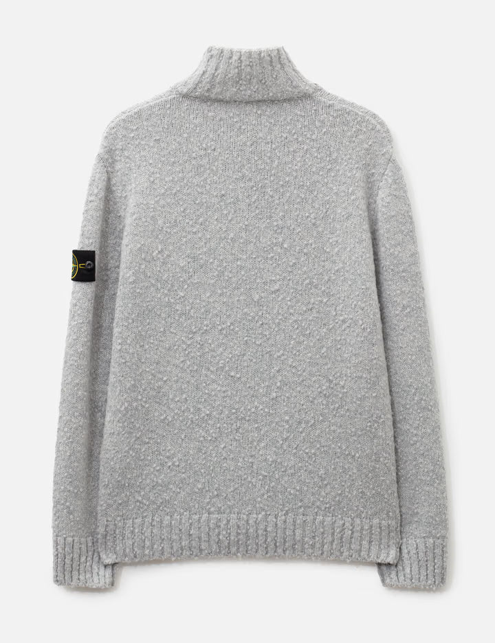 Speckled Wool Nylon Half-Zip Jumper