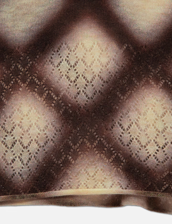 Spray-Painted Check Knit Skirt
