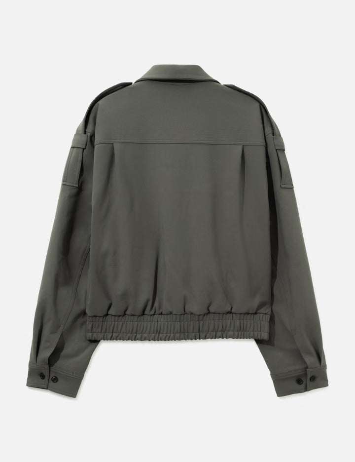 Stand Collar Epaulette Blouson