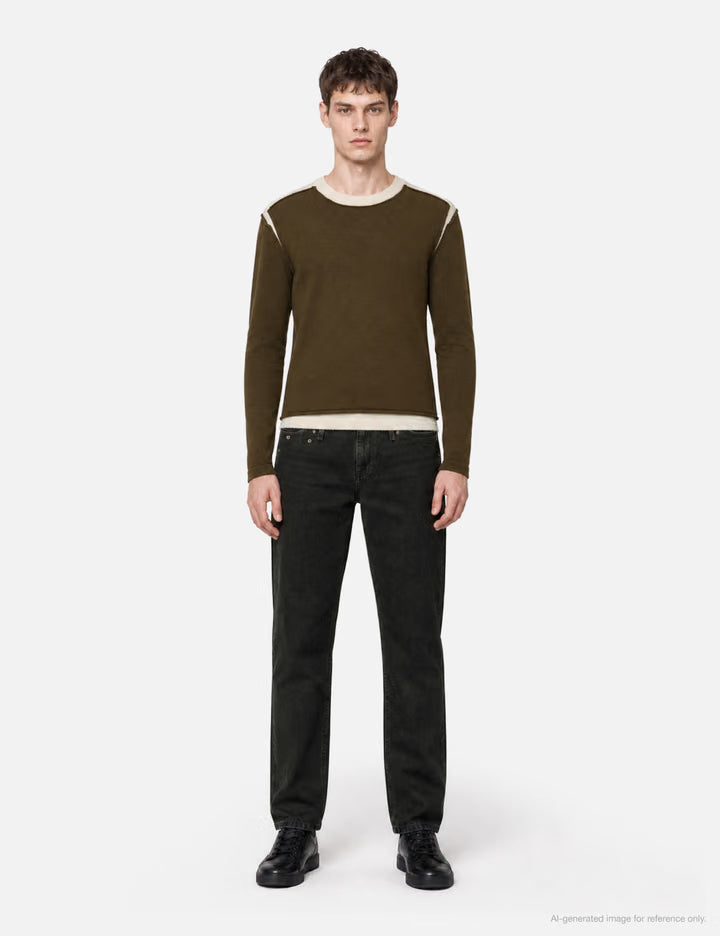 Straight-Leg Denim Jeans
