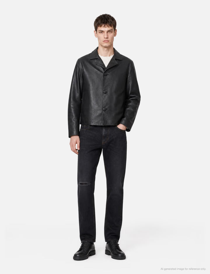 Straight-Leg Denim Jeans