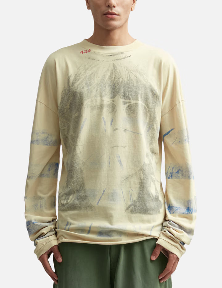 Striped Keith Richards Portrait Long Sleeves