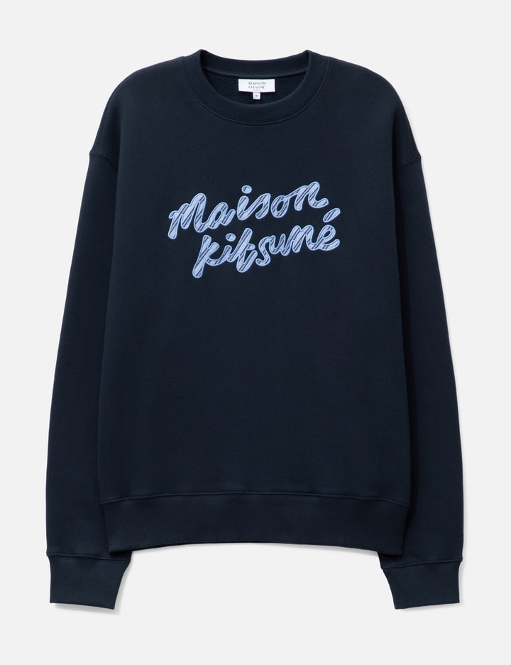 Maison Kitsuné Handwriting Striped Comfort Sweatshirt