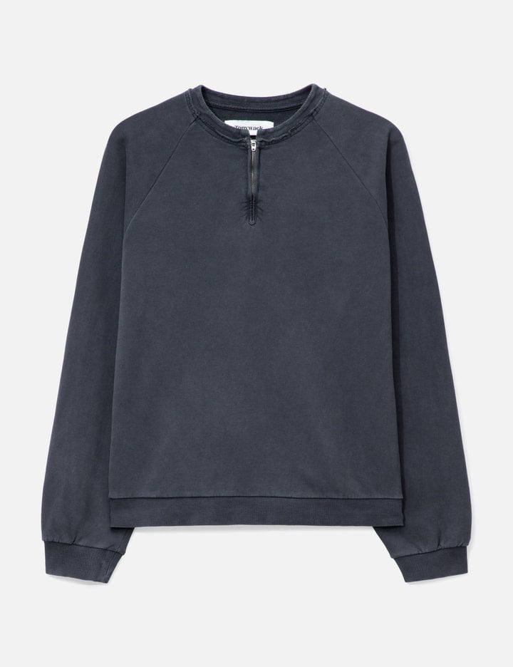 Garment Dyed Zip Sweatshirt