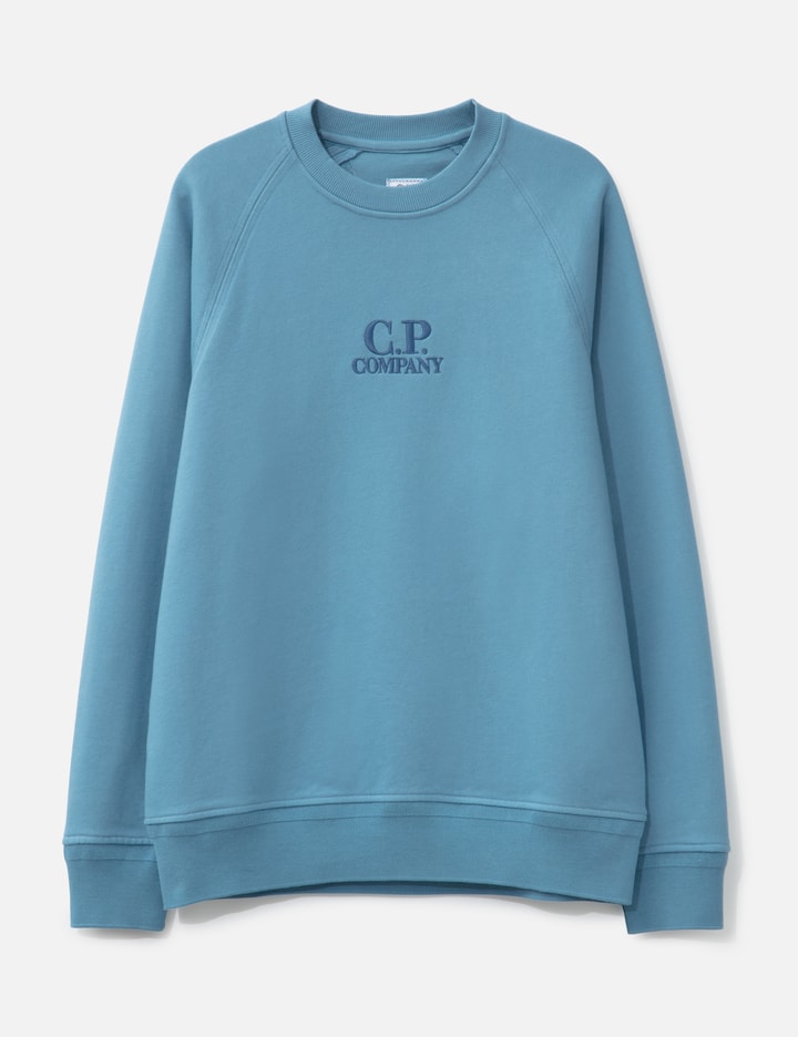 Diagonal Raised Fleece Crewneck Logo Sweatshirt