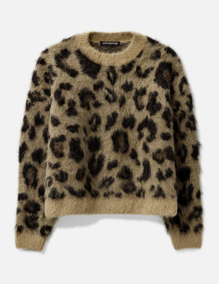 LEOPARD KNIT SWEATSHIRT