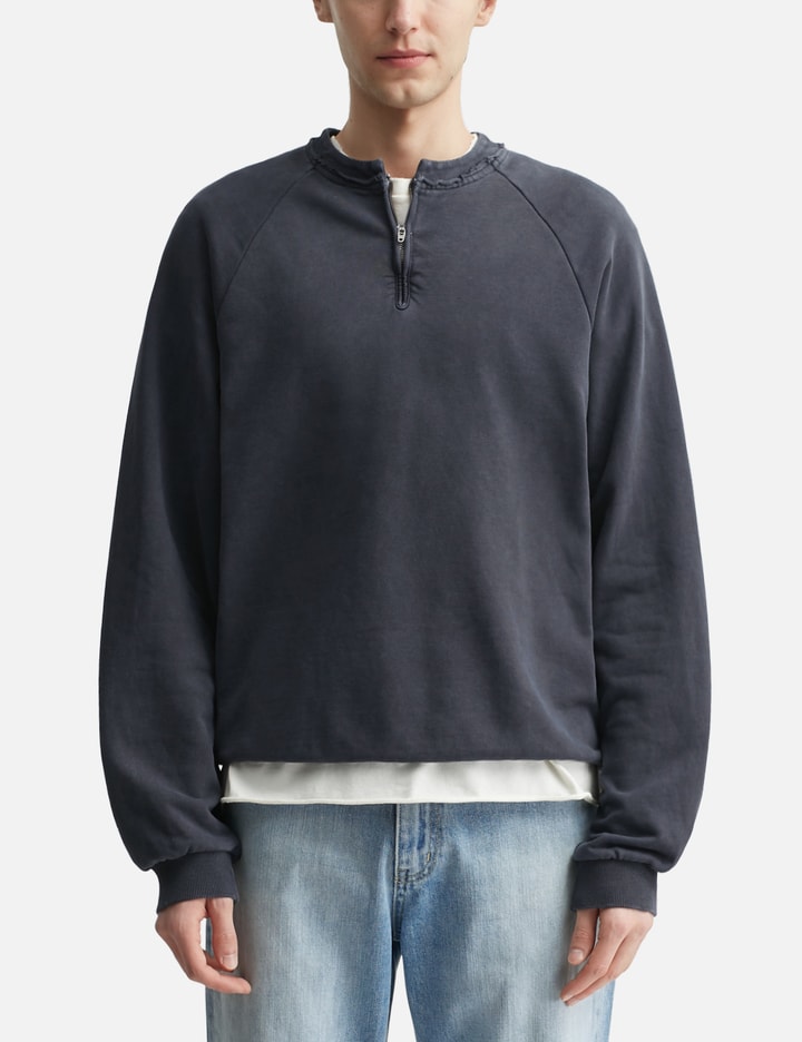 Garment Dyed Zip Sweatshirt
