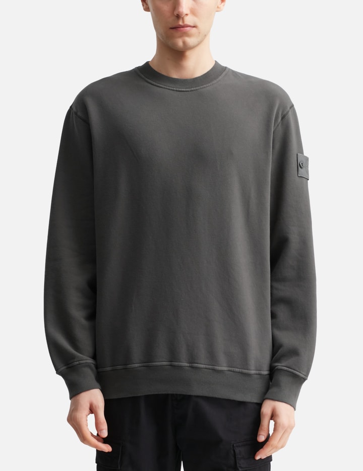 Stretch Cotton Fleece Crewneck