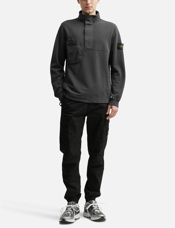 Round Pocket Mockneck Sweatshirt