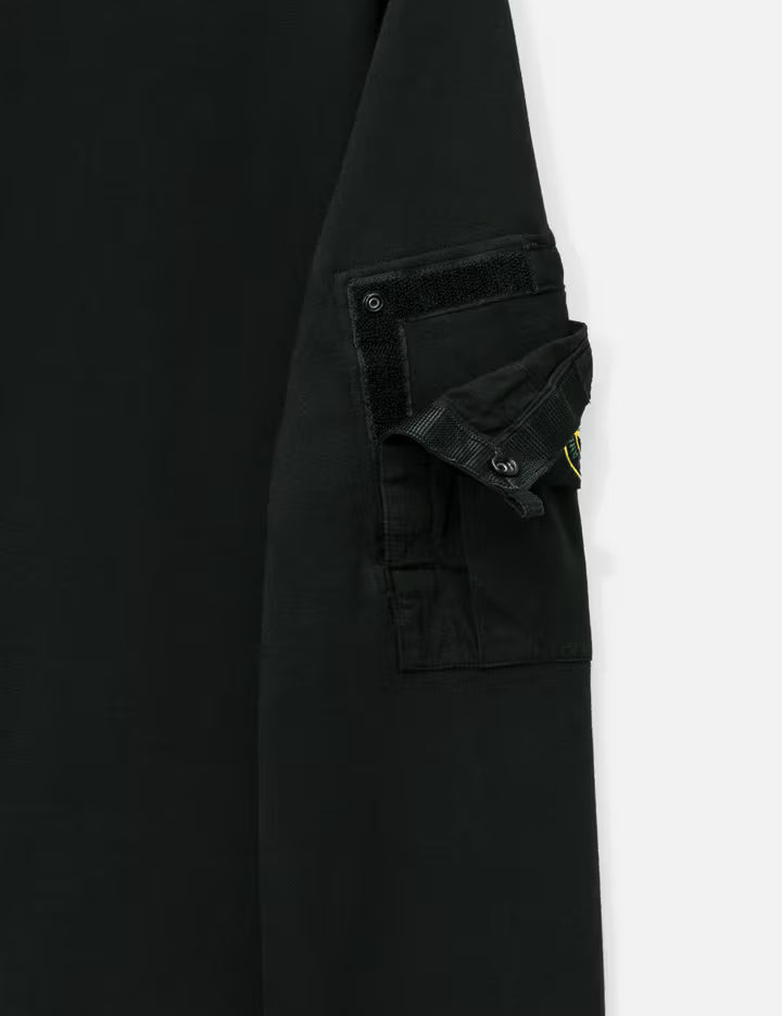 Cotton Fleece Crewneck Sweatshirt With Seasonal Pocket