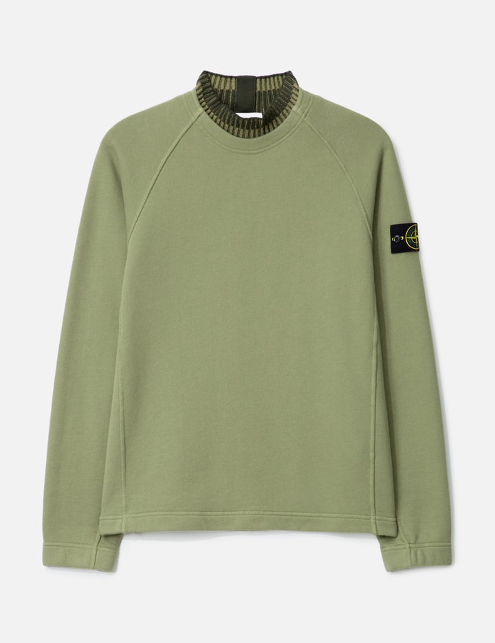 Organic Cotton Diagonal Fleece Crewneck Sweatshirt