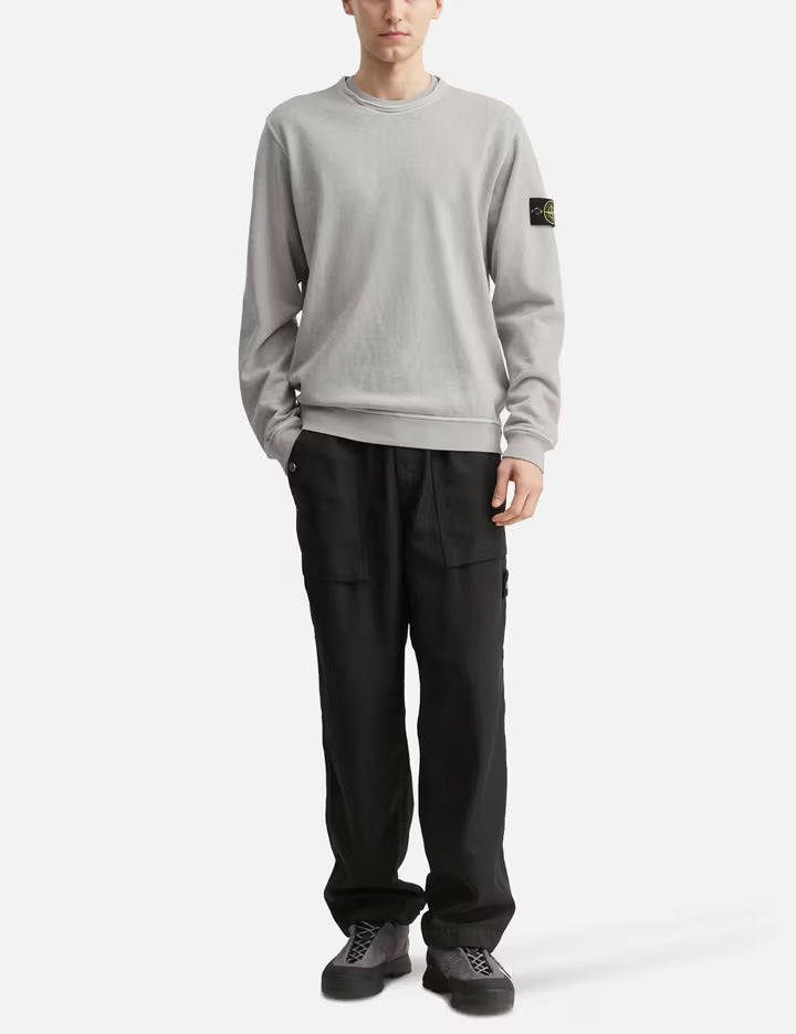 Malfilé Fleece 'Old' Effect Crewneck Sweatshirt