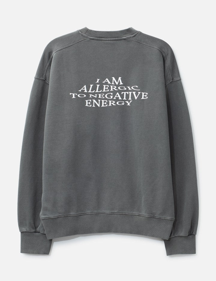 "Allergic To Negativity Grey Washed" Crewneck