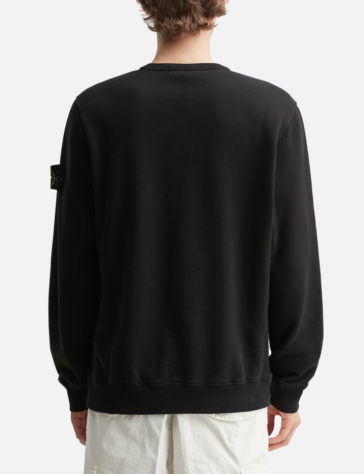 Brushed Organic Cotton Fleece Sweatshirt With Ribbed Inserts