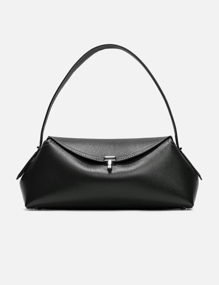 T-Lock Grained-Leather Shoulder