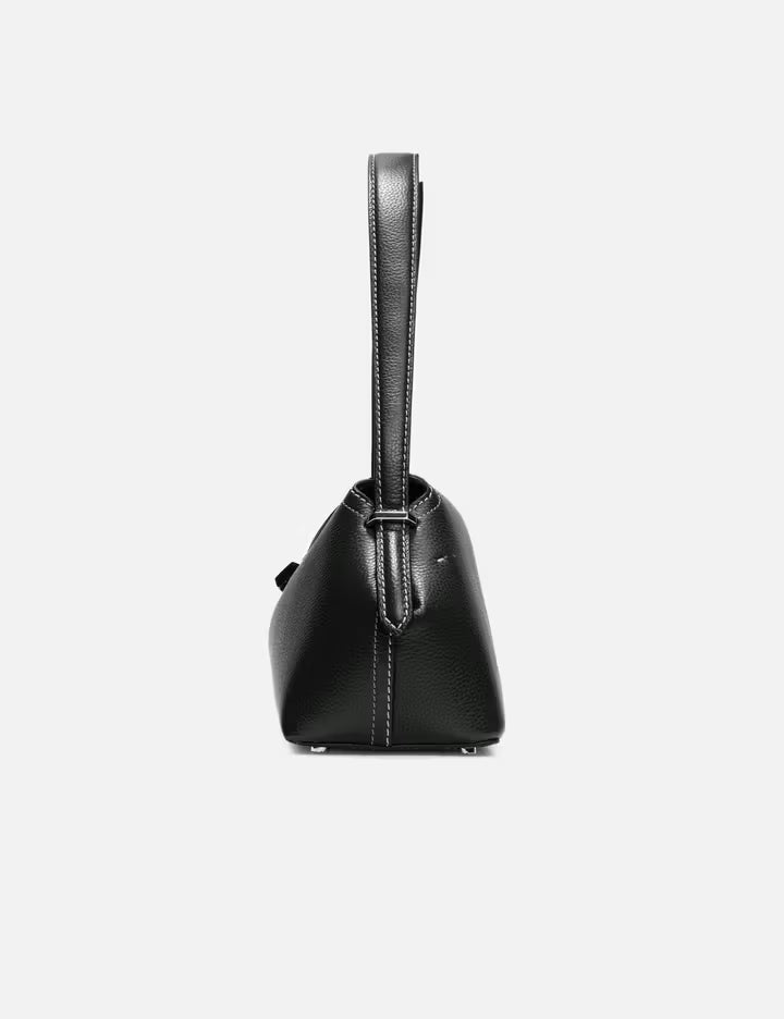 T-Lock Grained-Leather Shoulder