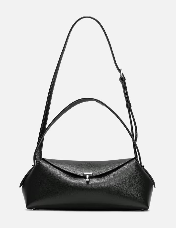 T-Lock Grained-Leather Shoulder