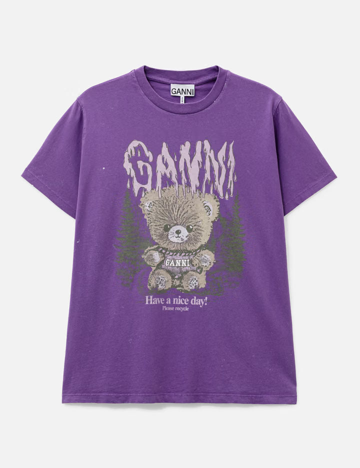 T-Shirt With Forest Teddy