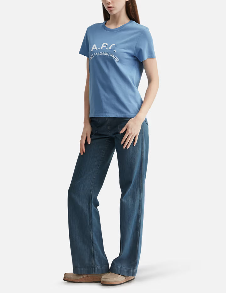 T-Shirt With Vintage-Effect A.P.C. Logo