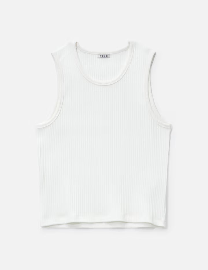 Scoop-Neck Ribbed Sleeveless
