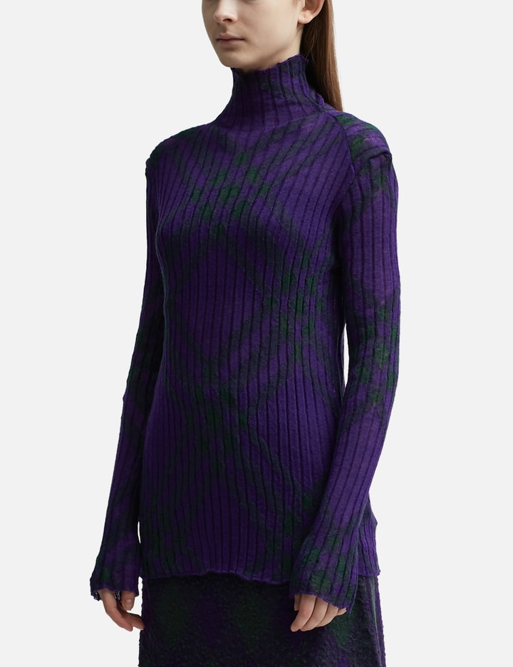 Check Mohair Blend Sweater