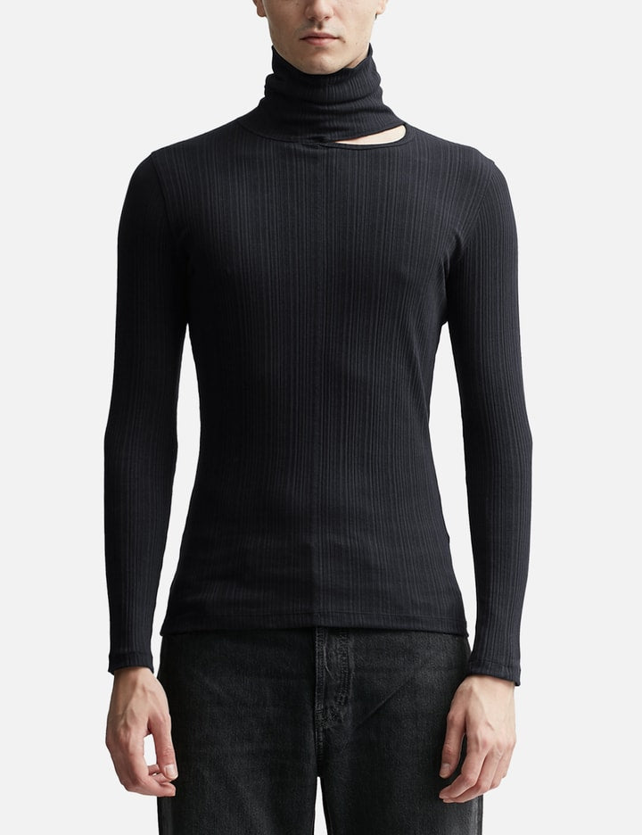 Turtleneck with Asymmetrical Opening