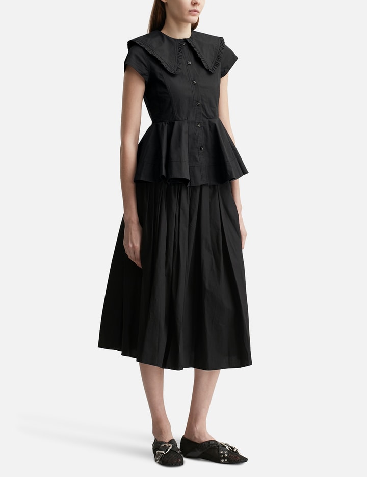 Short Cotton Ruffle Shirt