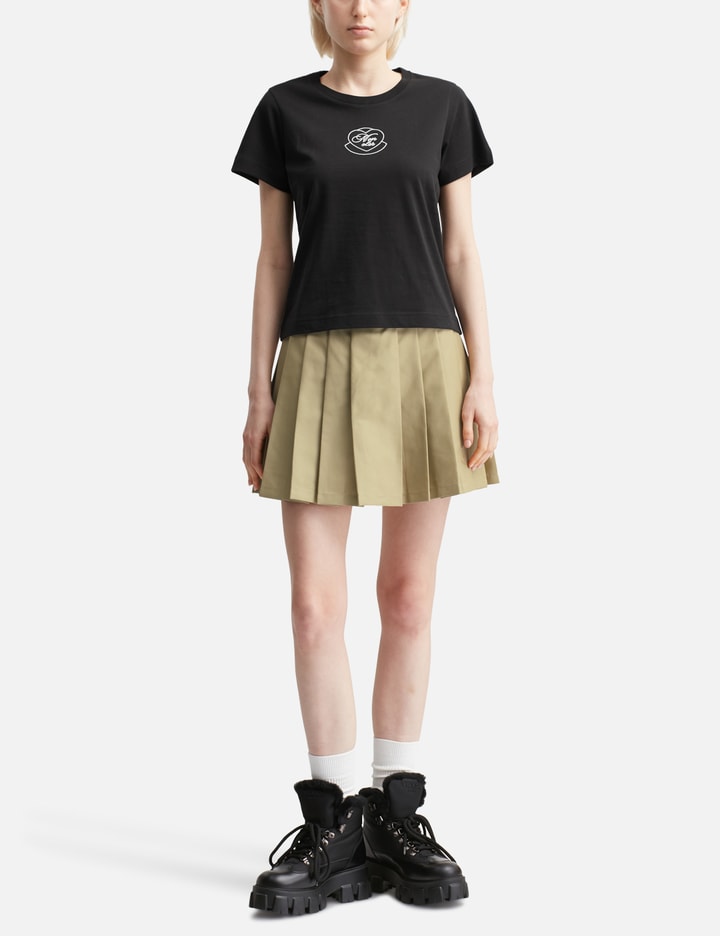 Embroidered Heart Logo Cotton T-Shirt