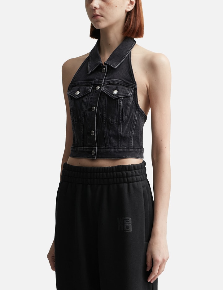 Halter Top In Comfort Stretch Denim