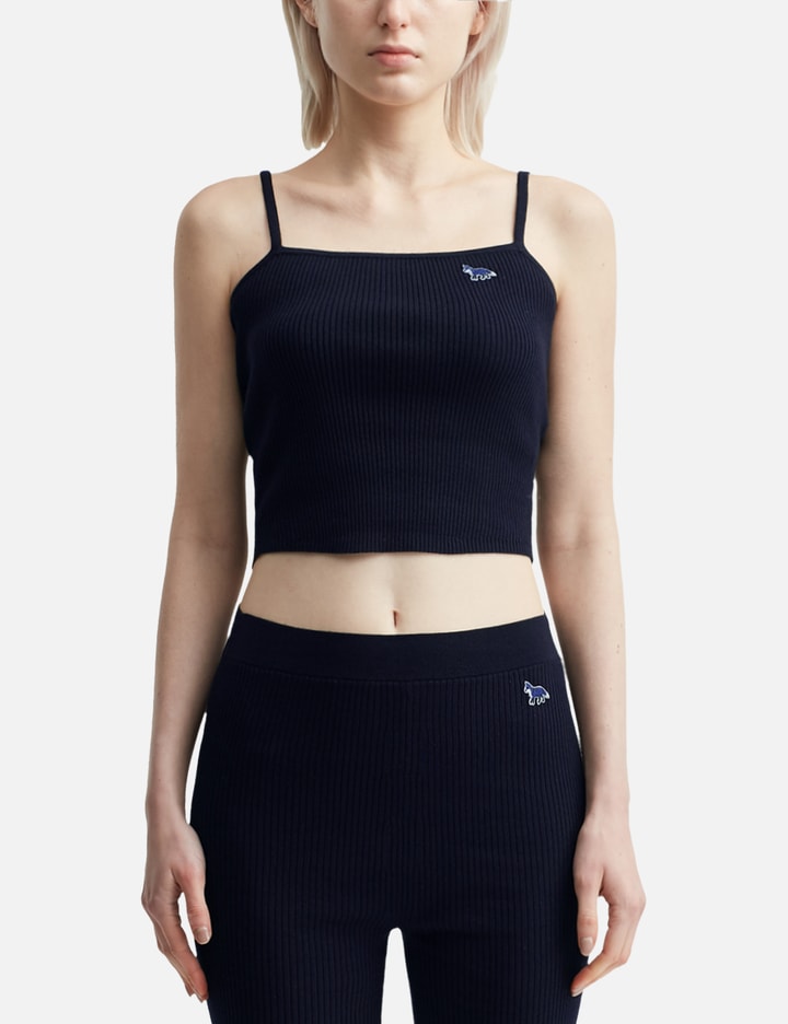 Baby Fox Patch Fine Rib Cropped Top