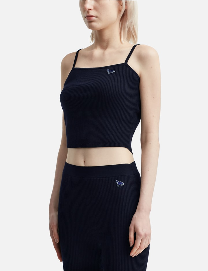 Baby Fox Patch Fine Rib Cropped Top