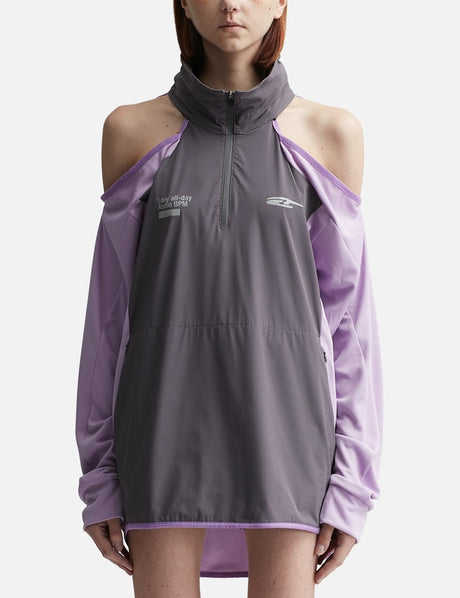 Sporty Open Shoulder Hooded