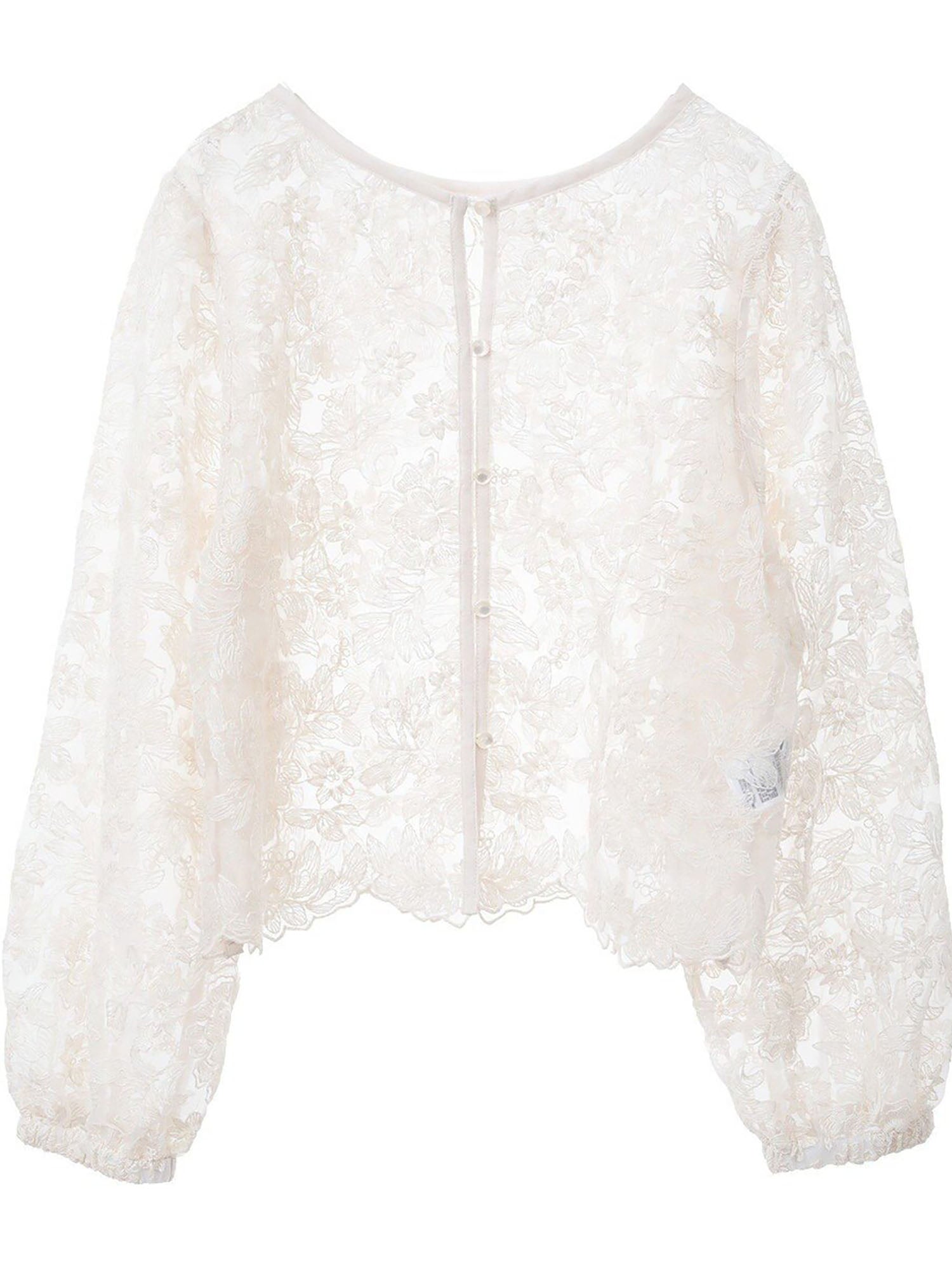 Akaeda 2-Way Sheer Lace Blouse