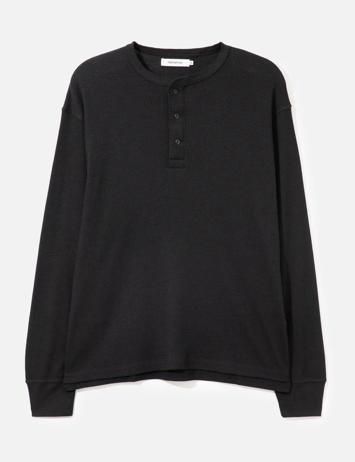 Trooper L/S Henry Neck Tee Merino Wool Poly Thermal