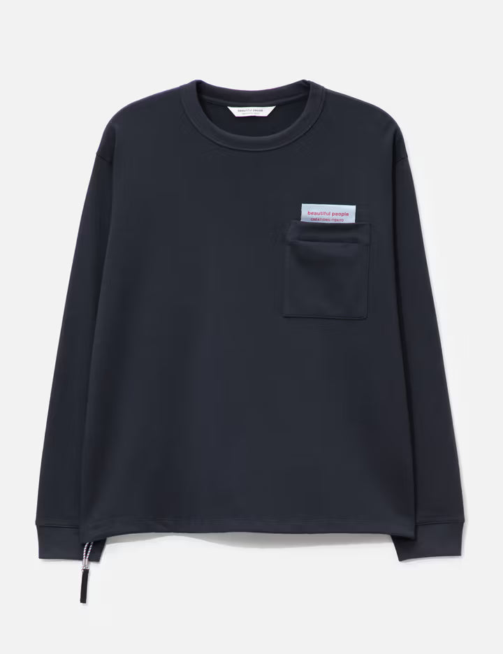 Suvin Compact Jersey Big QOL Tag Long T-Shirt