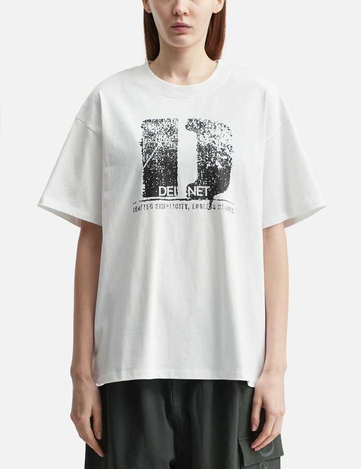 D Accent Crack Logo T-Shirts White