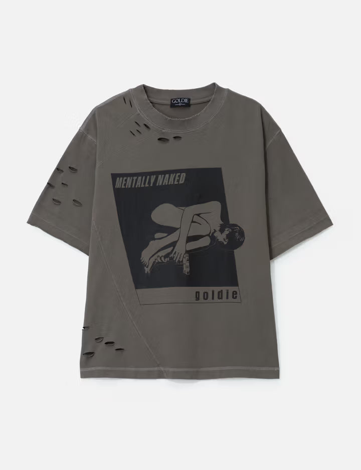 Naked Distressed Washed T-Shirt