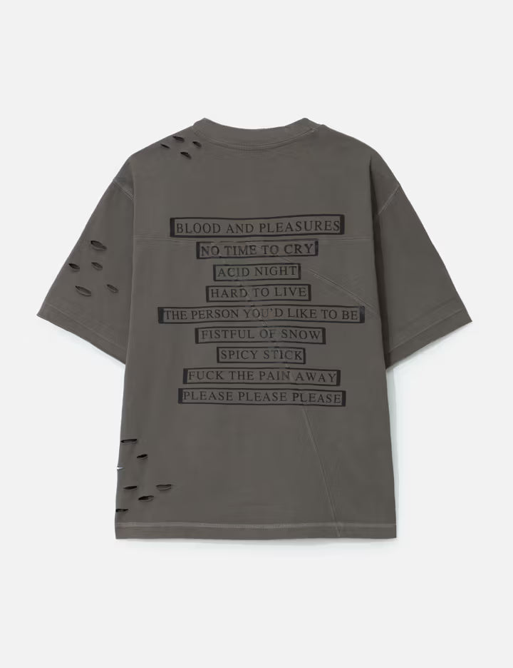 Naked Distressed Washed T-Shirt