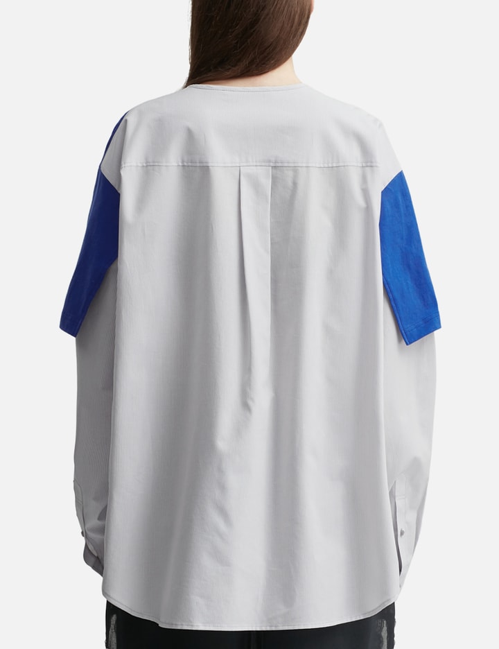 Blue Hybrid Layered Top