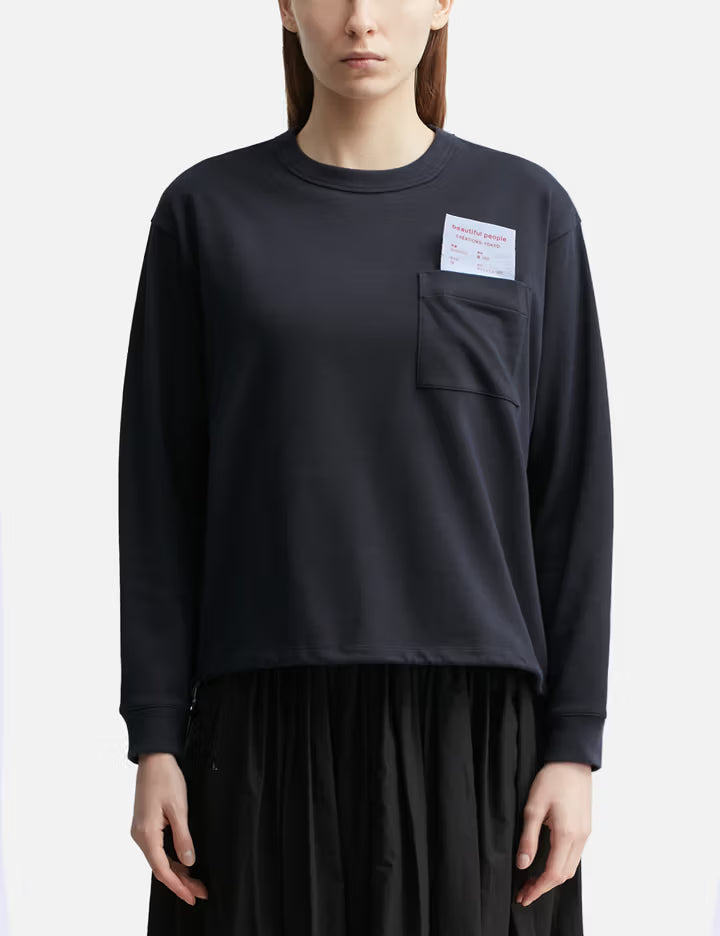 Suvin Compact Jersey Big QOL Tag Long T-Shirt