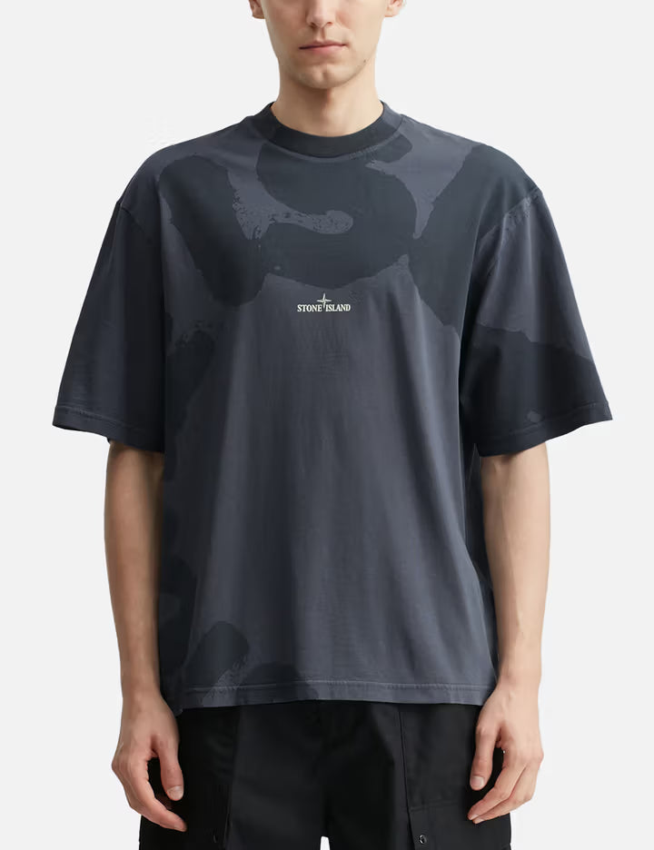 Combed Organic Cotton Jersey T-Shirt With ‘Whirlwind Type’ Print