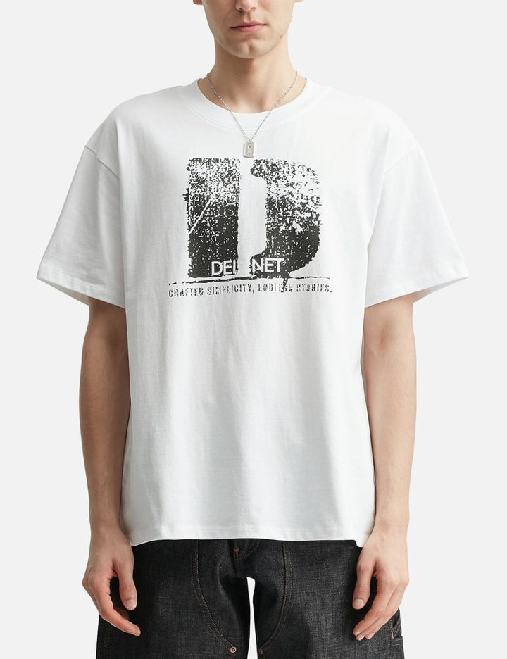 D Accent Crack Logo T-Shirts White