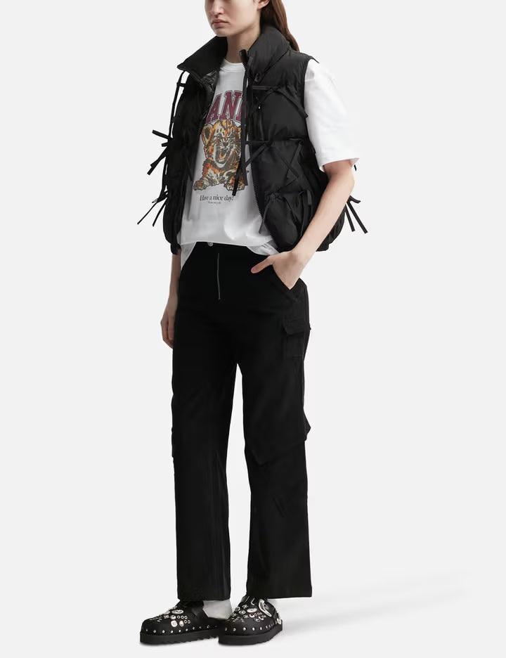 White Beaded Tiger T-shirt