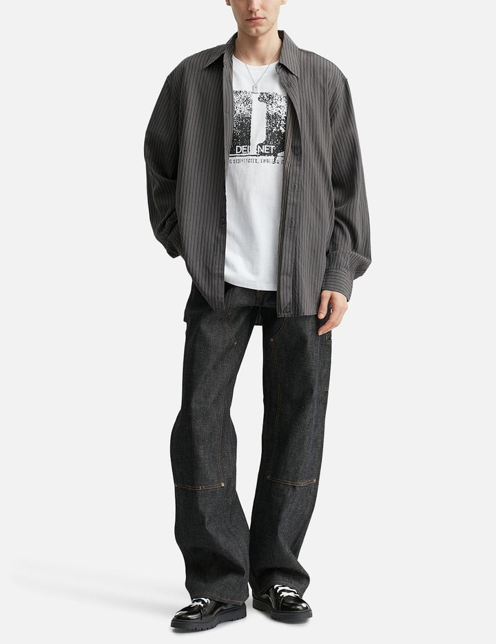 D Accent Crack Logo T-Shirts White