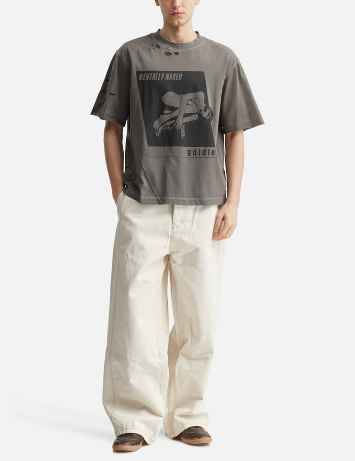 Naked Distressed Washed T-Shirt