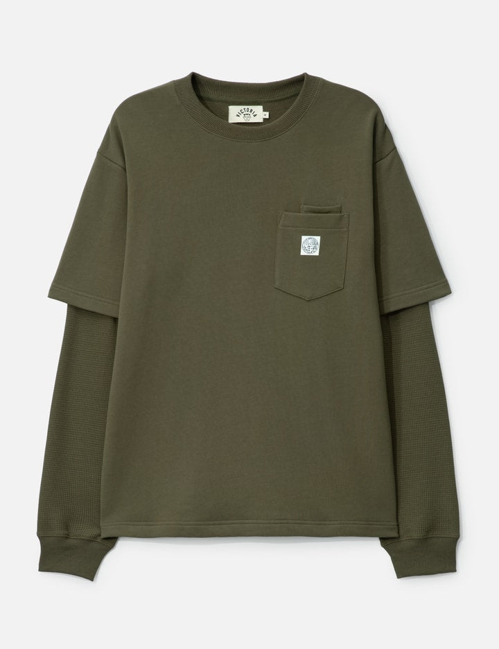 Waffle Sleeve Double Pocket T-shirt