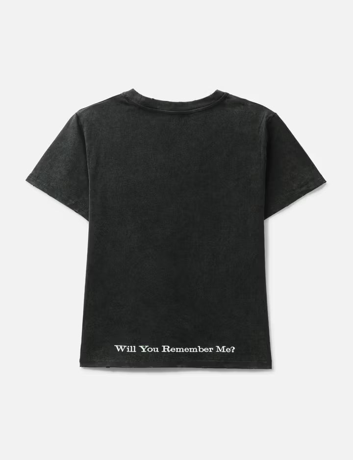 "Caspian" Ghost Fitted T-Shirt In Washed Black